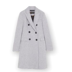 NWOT Zara Manteco Long Gray Women’s Pea Coat